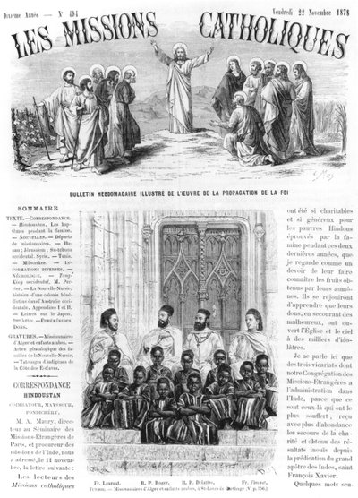 Missionare von Algier und arabische Kinder in St. Louis von Karthago in Tunesien, Illustration aus 